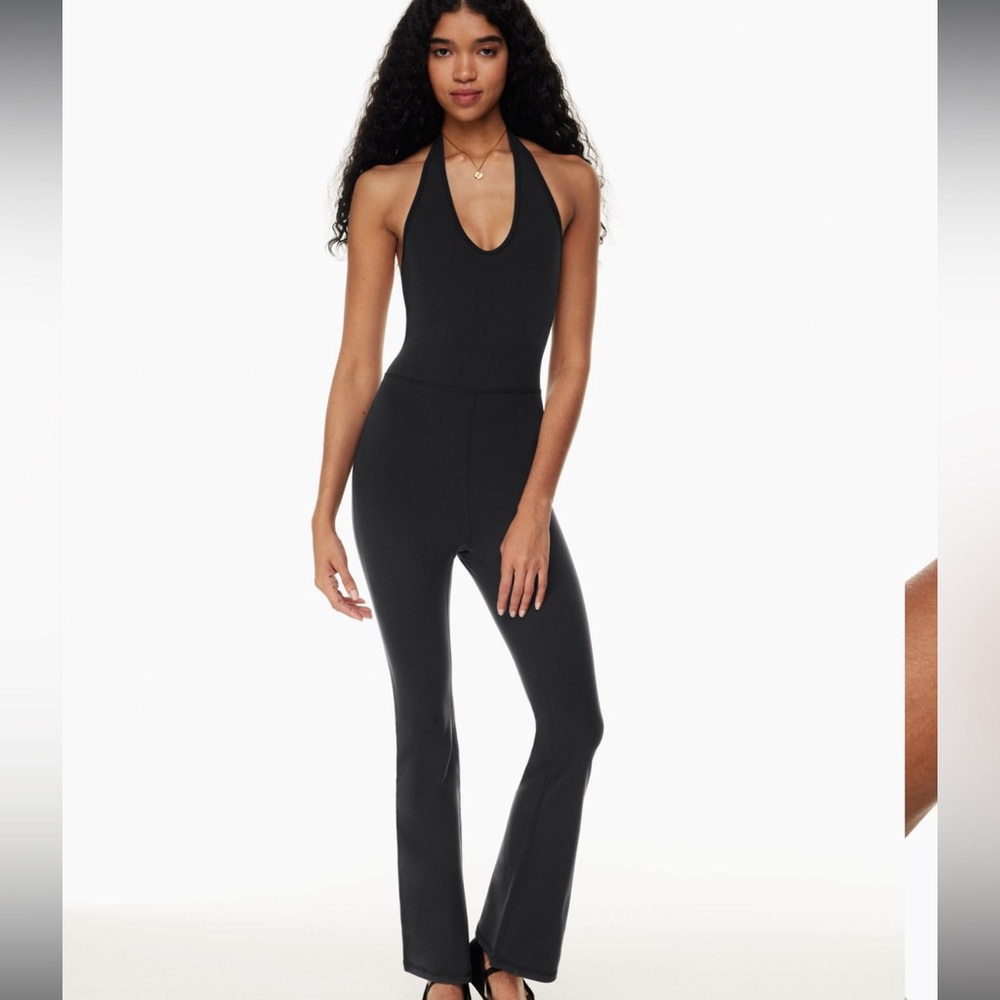 Aritzia Wilfred Free Flare Jumpsuit in Rich Mocha Brown